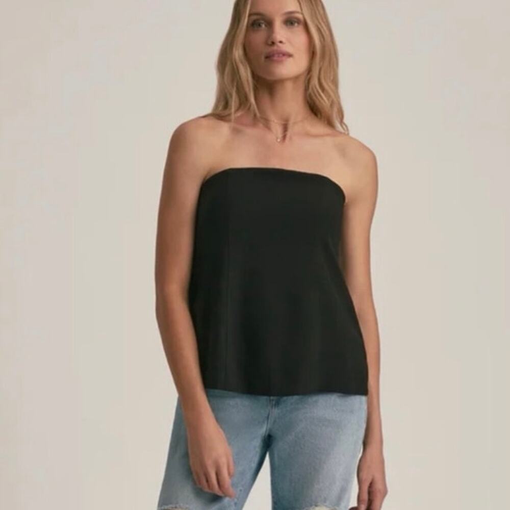 NWOT Favorite Daughter The Olivia Bustier Top in Black SZ M